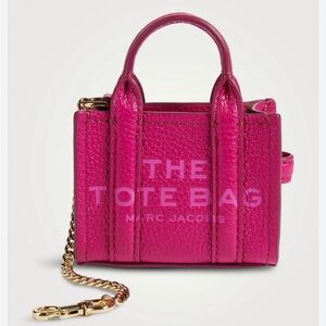 Marc Jacobs Nano Tote Charm- lipstick pink